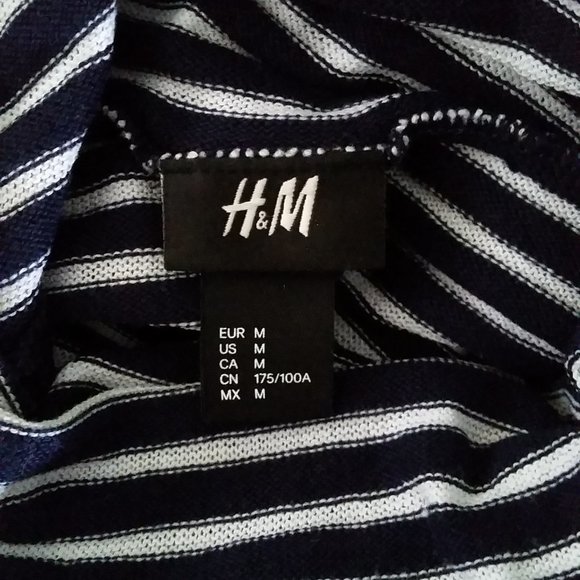 Striped Cowl Knit Top Light Sweater - Picture 3 of 3